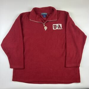 Vintage Collegiate Eagles Eye University of Alabama Large Quarter Zip Pull Over